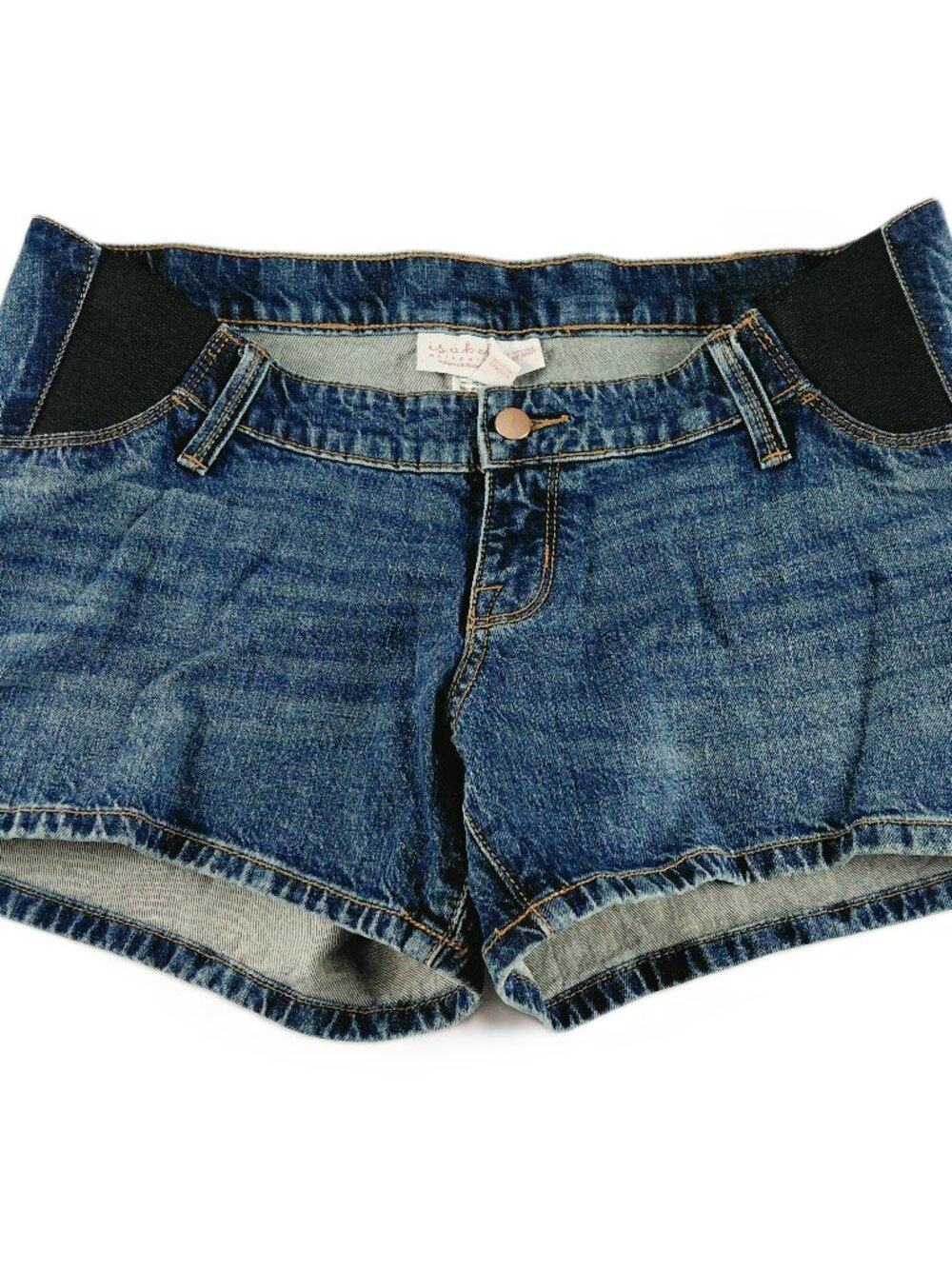 Isabel Maternity Under Belly Midi Shorts Women's Size 6 Medium Wash Expandable